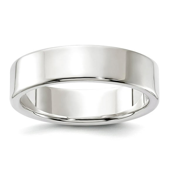 925 Sterling Silver Solid Polished Flat Band Lightweight 5mm Flat Size 13.5 Band Ring Ring for Women and Men