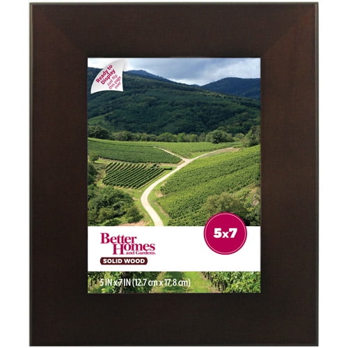 Better Homes and Gardens 5x7 Picture Frame, Mahogany