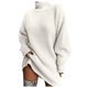 thumbnail image 1 of Gibobby Suéter de cuello alto mujer, Suéter de punto de invierno para mujer, 2023, cuello alto, suéter de invierno para otoño, suéter de manga larga(Beige,CH), 1 of 5