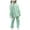style-01 Mint Green, variant on Kogui Boys Girls Hooded Rain Suit Kids Long Sleeve Windproof Raincoat with Pants Hoodie Button Down Rainy Coats Girls (Grey,XXL)