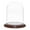 Walnut Veneer Base, variant on Plymor 4" x 5.25" Glass Display Dome Cloche (Walnut Veneer Base)