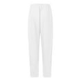 thumbnail image 4 of LWavelet Men's Tapered Joggers - Lightweight Soft Fabric Drawstring Waist Casual Daily & Relaxed Wear Pants White S, 4 of 5