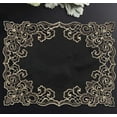 thumbnail image 5 of Placemats Set of 12 for European Dining Table, Table Placemats, Rectangular PVC Vinyl, 12x18 Inches - Black Gold, 5 of 8