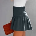 thumbnail image 3 of Flowy Shorts for Women Summer Casual Shorts Lightweight Wide Leg Shorts Elastic High Waisted Shorts for Women Dark Blue L, 3 of 4