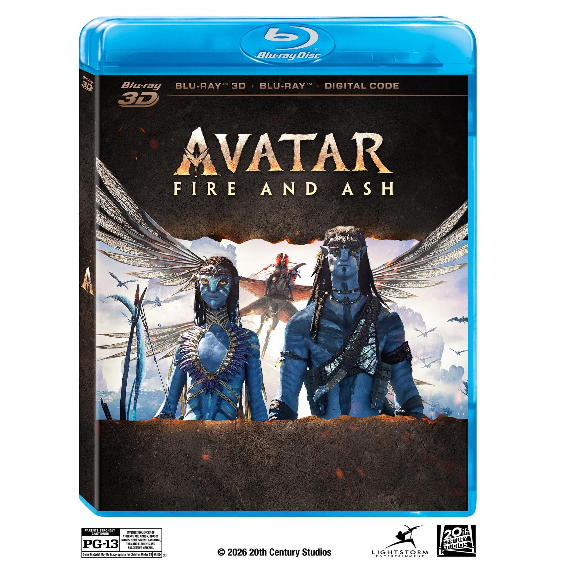 Avatar: Fire And Ash (3D + Blu-ray + Digital Copy) w/ Bonus Disc, 20th Century Studios, Action & Adventure, Fantasy, Sci-Fi