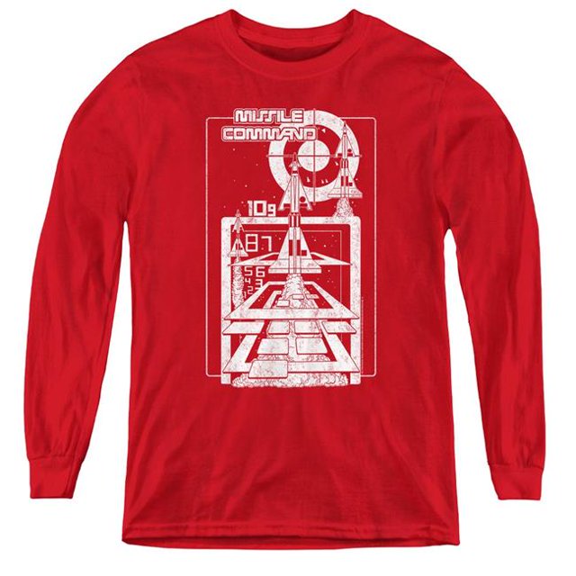 Atari & Lift Off-Youth Long Sleeve Tee, Red - Large