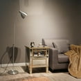 thumbnail image 3 of Zimtown Mirrored Nightstand 2 Drawer Modern Mirror End Table,Bedside Table for Bedroom, Living Room, Silver Frame with Gold
Borders, 3 of 9
