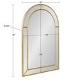 thumbnail image 6 of Kate and Laurel Fairbrook Transitional Arched Wall Mirror, 20 x 30, Gold, Sophisticated Glam Mirror Decor for Wall, 6 of 7