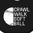 thumbnail image 4 of Inktastic Crawl Walk Softball Boys or Girls Baby Bib, 4 of 4