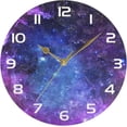 thumbnail image 5 of GZHJMY Space Galaxy Wall Clock, 10" Silent Non Ticking Round Clock, Oil Painting Easy to Read Clock for Living Room Bedroom Bathroom Home Decor Holiday Gifts, 5 of 7