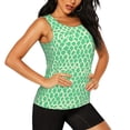 thumbnail image 2 of PAYOHTO Summer Tank Tops for Women Aquamarine Texture Workout Sleeveless Shirts, 2 of 8