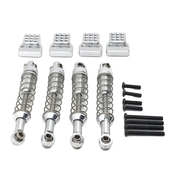 Amortiguador trasero delantero Vogacara RCGOFFLOW 4 Uds aleación de aluminio resistente al desgaste 1/12 RC Plata