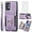 Purple, variant on Phone Case for Samsung Galaxy A32 4G 6.4 inch Wallet Cover with Screen Protector and Wrist Strap Lanyard RFID Credit Card Holder Ring Stand Cell Accessories A 32 32A S32 G4 SM-A325M/DS Women Purple