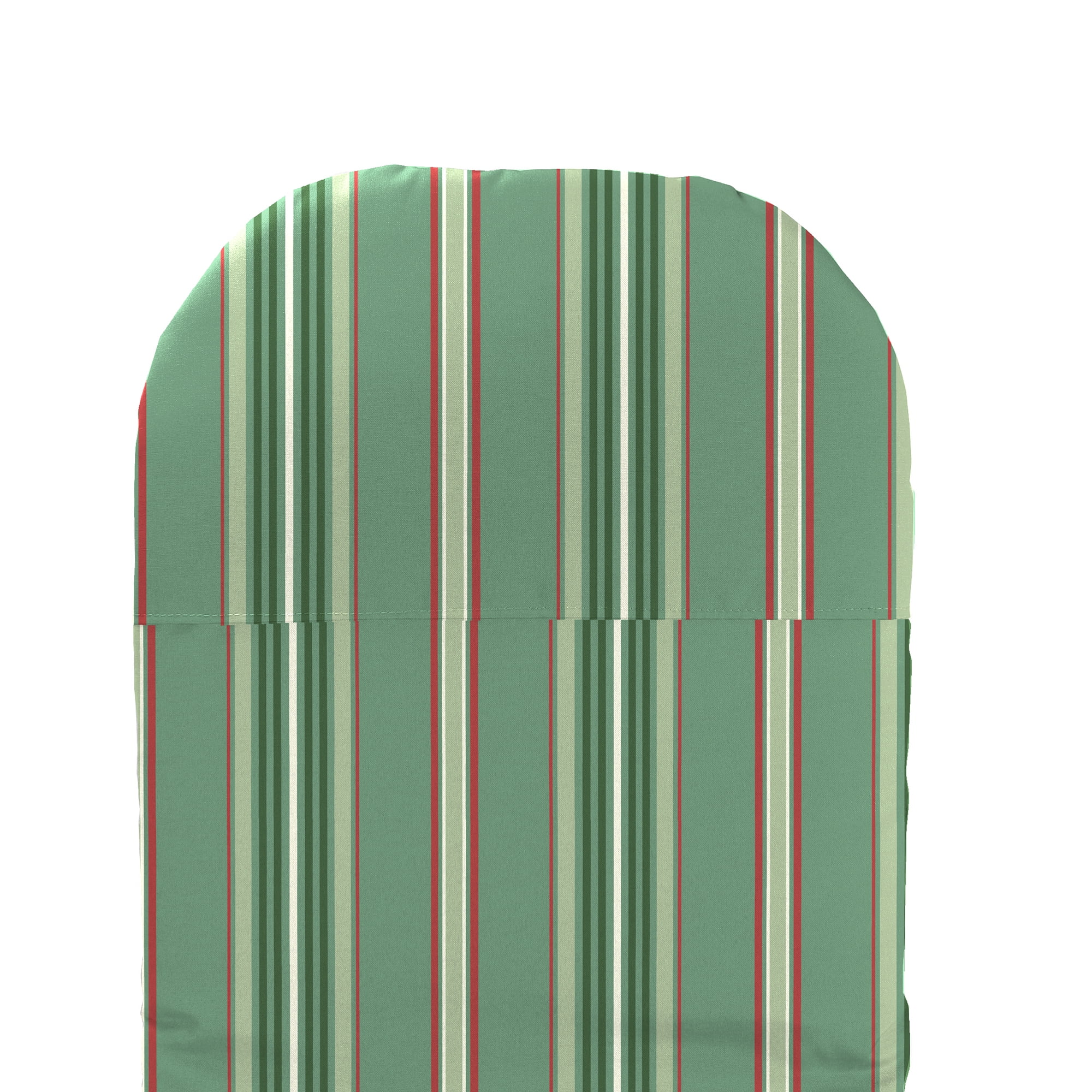 Jordan Manufacturing 50.5" x 19" Juanita Almond Green Stripe Rectangular Outdoor Adirondack Chair Cushion with Ties