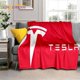 thumbnail image 3 of Manta de franela suave con el logotipo del coche Tesla impresa en 3D para camas, dormitorios, sofás, picnics, manta para cubrir la siesta al aire libre, regalo, 3 of 5