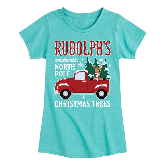 Rudolph - Rudolphs Christmas Trees - Youth Girls Short Sleeve T-Shirt