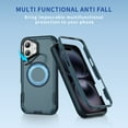 thumbnail image 2 of ELEHOLD Magnetic Case For iPhone 16 Plus ,Compatible with Mag Safe Accessory Camera Frame Kickstand Rugged Anti-Yellow Shockproof Phone Case For iPhone 16 Plus,A, 2 of 9