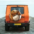 thumbnail image 6 of Naloa Cartoon Cheetah With Attitude PVC Leather Spare Tire Wheel Cover Spare Tire Cover, for Car Truck SUV Camper Trailer Universal Fit(14-17in)-14 inch, 6 of 6