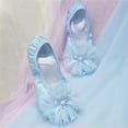 thumbnail image 3 of adviicd Girls Ballet Shoes for Girls Split-Sole Toddler Glitter Flats for Kids Dance (Blue,10.5-11 Years), 3 of 3