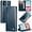 Blue, variant on Leather Case for iPhone 11 Card Slot Folio Flip Wallet Case for iPhone 11 Premium PU Magnetic Kickstand Cover Soft TPU Inner Case Black