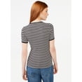 thumbnail image 7 of Free Assembly Women's Ribbed Crewneck Tee with Short Sleeves, Sizes XS-XXXL, 7 of 7