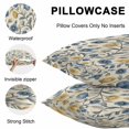 thumbnail image 4 of Vintage Blue Yellow Outdoor Pillow Covers 18x18 Inch Throw Pillow Covers Set of 2 Waterproof Decorative Pillow Cases Spring Enchanted Garden Florals Cushion Covers for Patio Furniture Garden Couch, 4 of 8