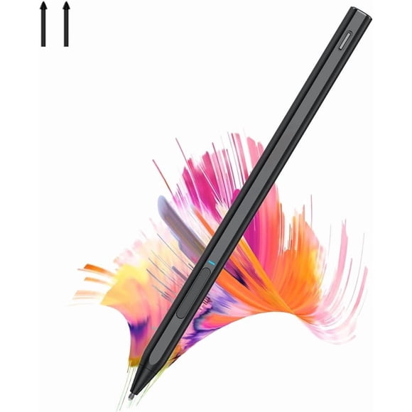 Stylus Pen for Surface, Digital Pen Compatible with Microsoft Surface Pro X/9/8/7/6/5/4/3/Surface Laptop 5/4/3/2/1/go 3/2/1/Book 2/1/Studio, Magnetic Adsorption, Palm Rejection Stylus Pen-Black