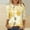 Yellow 9, variant on YOTAMI Summer Tops for Women Plus Size 3/4 Length Sleeve Shirts Sunflower Print Crew Neck Loose Blouses Yellow