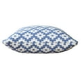 thumbnail image 4 of LR Home Ox Bay Machine-Made Blue/White Diamond Cotton Blend Pillow Cover, 4 of 8