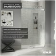 thumbnail image 3 of Kohler 706015-L-ABZ 74 in. Levity Sliding Shower Door with 0.25 in. Thick Glass - Anodized Dark Bronze, 3 of 7