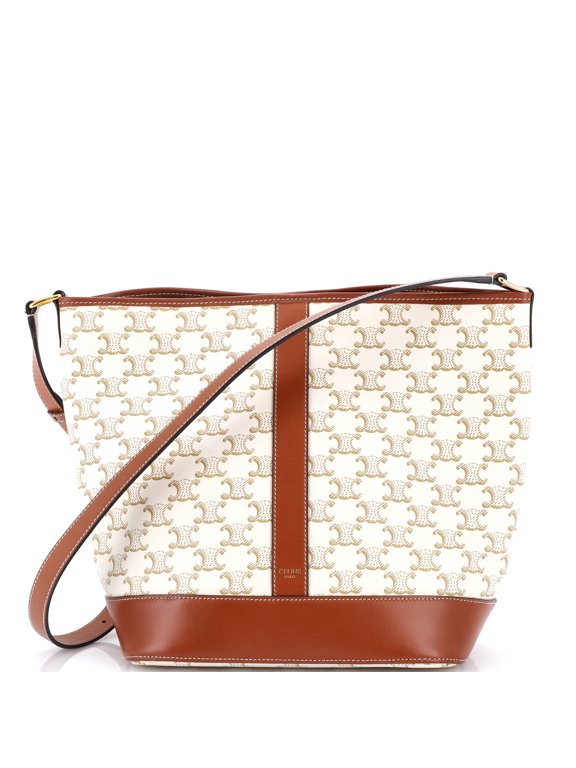 Pre-Owned Bucket Bag Triomphe Coated Canvas Medium By Rebag