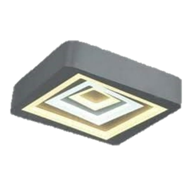 Plafon Amapola Cuadrado Gris Iluminación Luz Vic Innovador