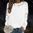 thumbnail image 2 of HUITKMM Chandails à Capuche pour Femmes Imprimé d'Halloween Manches Longues Sans Capuche Chandail en Molleton Mode Automne Décontracté Col Rond chandail Graphique pour Automne Hiver, 2 of 5