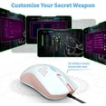 thumbnail image 6 of Wired Lightweight Gaming Mouse, 69g Ultralight Honeycomb Shell, RGB Chroma Backlit, 6400 DPI Optical Sensor, Ergonomic 6 Programmable Buttons for E-Sports,Laptop,PC,Mac Gamer, 6 of 8
