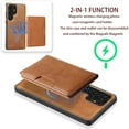 thumbnail image 3 of for Samsung Galaxy S25 Ultra Wallet Case, Detachable PU Leather Purse Phone Cover with Flip Stand, Support Magnetic Charging, Shockproof Protective Case for Samsung Galaxy S25 Ultra, Brown, 3 of 9