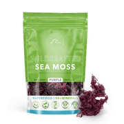 Sea Moss Products Purple Sea Moss, Wildcrafted & Sundried, Non-GMO, Mineral & Nutrient Rich, Organic Raw Sea Moss from St. Lucia, 3rd-Party Tested, 8oz