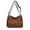 Brown, variant on KXF Women Crossbody Handbags Waterproof Shoulder Bag Ladies Soft Leather Purse Satchel Multi Pocket Messenger Bag