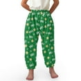 thumbnail image 3 of DISNIMO Green Christmas Harem Pants Girls Bloomer Harem Pants for Kids Lantern Pants for Girls Harem Bloomers Kids Baggy Pants Girls 3-7 Pants High Waisted Jogger Pants Loose Fit Sweatpants Girl, 3 of 7