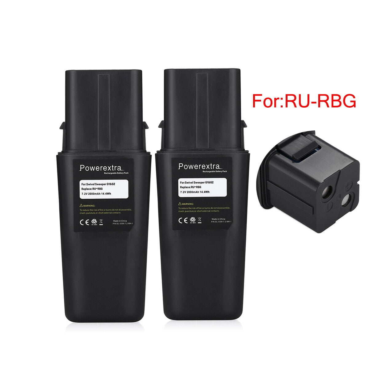 2 Pack 7.2V 2000mAh Vacuum RURBG battery for Swivel Sweeper G1 & G2