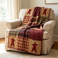thumbnail image 6 of Gallickan Independence Day Star Plaid Print Flannel Blanket B 39x59in, Patriotic Throw Blanket, 1pc, 6 of 6