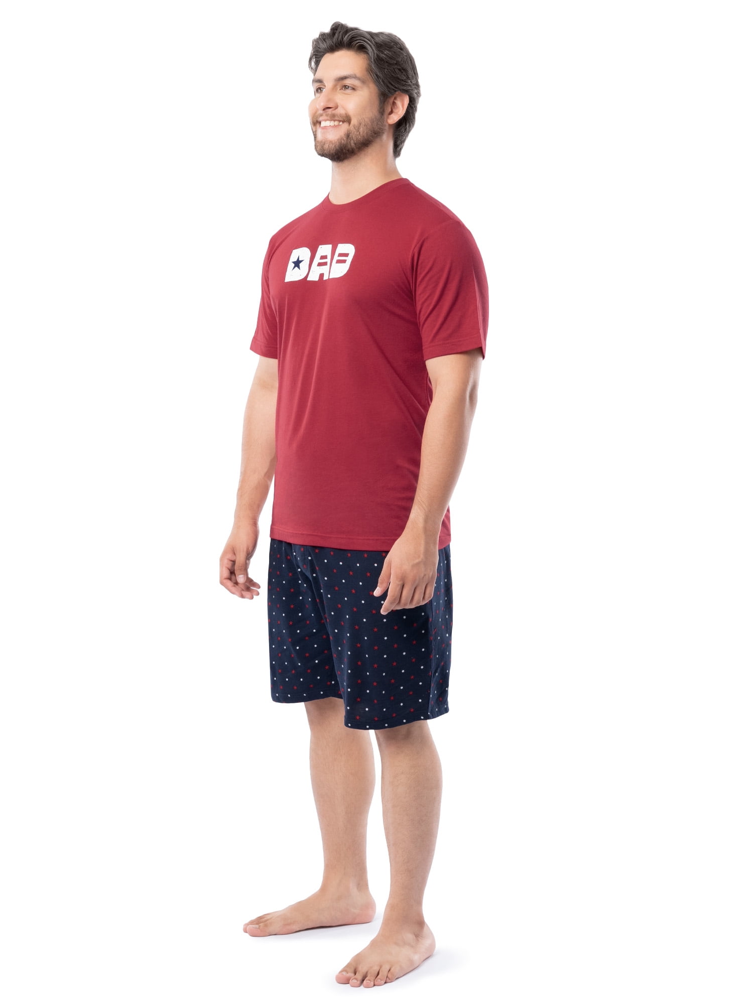 Fruit of the Loom Men's Father's Day Americana Graphic Sleep T-shirt and Pajama Short Set, Sizes S-XL