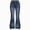 H551-Blue, variant on TOWED22 Girl's Flare Jeans High Waisted Bell Bottom Denim Pants with Pockets,Blue,5-6 Y
