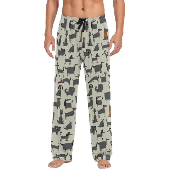 GZHJMY Dog Pajama Pants for Men, Lounge Pants Lightweight Men Pajama Bottoms with Drawstring Pockets, Christmas New Year Birthday Gifts, XX-Large