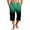 Olive Green, variant on Men's Gradient Print 3/4 Length Pants Soft Cotton Blend Casual Beach Shorts Olive Green 3Xl