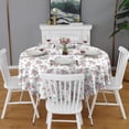 thumbnail image 2 of White Cartoon Pink Winged Unicorn Cloud Pattern Round Tablecloth 60"x60",Wrinkle Wipeable Table Cloth for Kitchen Dining Room Picnic Patio Party, 2 of 6