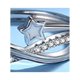 thumbnail image 5 of (Plata) Anillos de plata 925 para niñas para mujer Anillo de circonita Meteor Chop Tamaño ajustable Regalos de cumpleaños y Navidad, 5 of 5