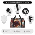 thumbnail image 4 of Fotbe Ferocious Dragon Fury Bolsa de Viaje con Estampado, Bolsa de Fin de Semana para Mujer con Compartimento para Zapatos, Bolsa de Gimnasio con Bolsillo Húmedo, 4 of 7