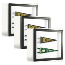 ArtToFrames 5" x 7" Satin Black Picture Frame, 5x7 inch Black Wood Poster Frame (WOM-4654), 3 Pack