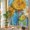 Blue, variant on Daisy Flower Window Privacy Film Rainbow Static Cling Stain Glass Window Film for Glass Door, Decorative Sunroof Decal Sticker for Car Home 23.6"x59" Yellow Gray Floral Minimalist White Bricks