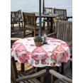 thumbnail image 2 of Outdoor Tablecloth with Umbrella Hole for Patio/Picnic/Party/Camping, Galentine's Day Waterproof Table Cloth Round Cover Washable, Pink Gnomes Love Heart Balloon Tree Branch (Dia 54"), 2 of 8